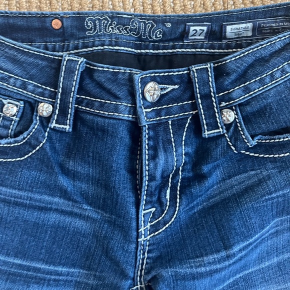 Miss Me Womens Signature Boot Size 27 JE81788R Low rise Stretch Denim Jeans - Picture 3 of 11